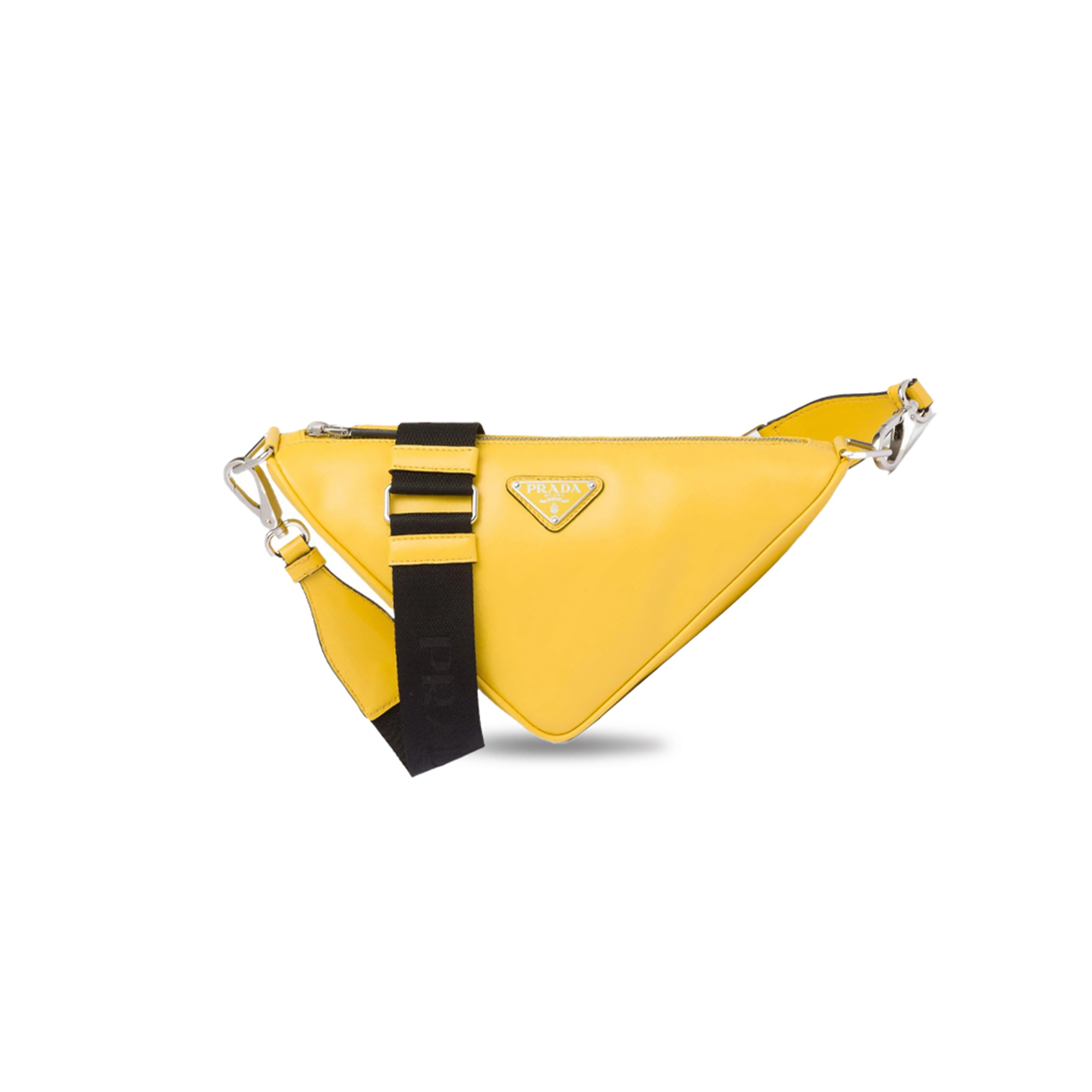 Pra*a soft calfskin triangle crossbody bag 1vh155 (26*15*12cm)